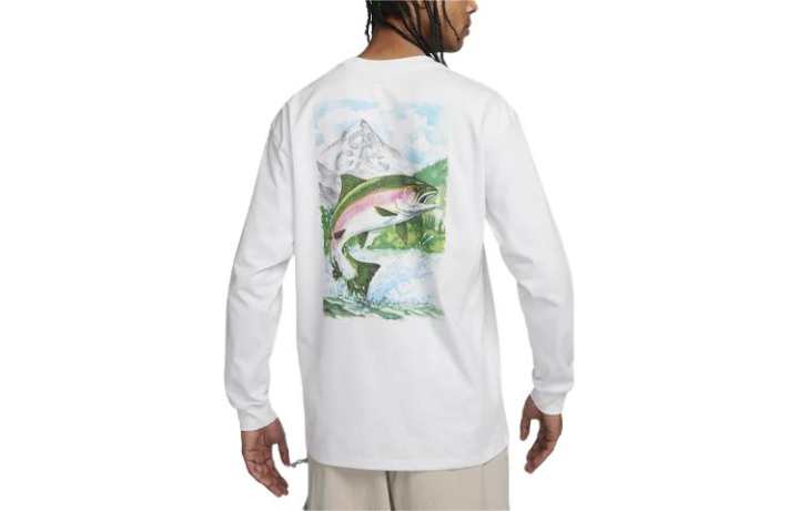 Nike Nike T Shirts Men's White Crew Neck Moderate Straight Fit