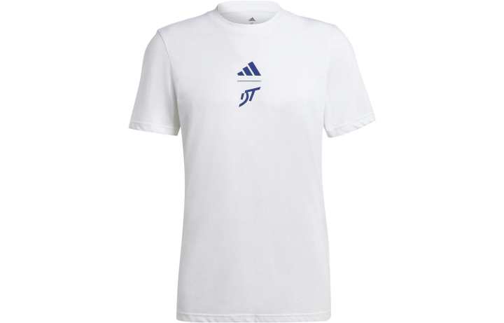 Adidas Adidas T Shirts Men's White Crew Neck Moderate Straight Fit