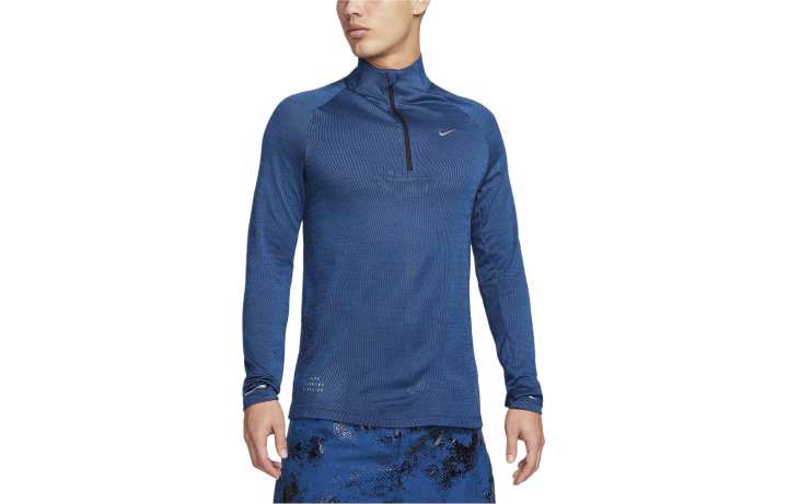 Nike Nike T Shirts Men's Blue Stand Collar Moderate Straight Fit