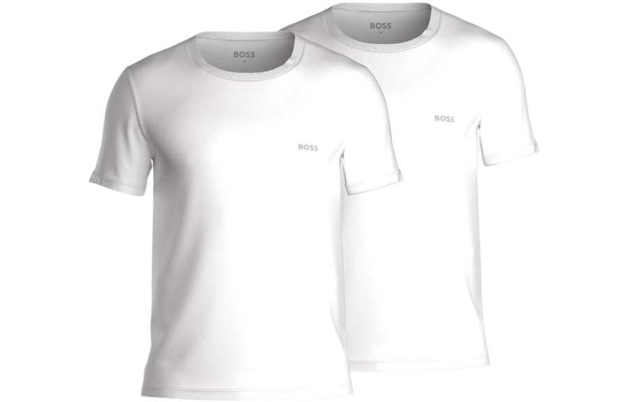 HUGO BOSS T Shirts Men's 2 Pack White Crew Neck Moderate