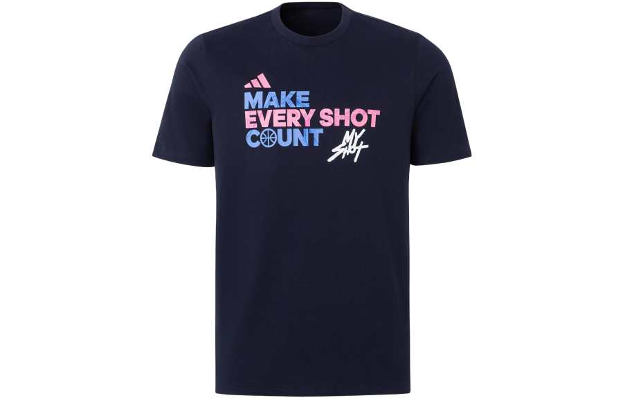 Adidas Adidas T Shirts Men's Legend Ink Crew Neck Moderate Straight Fit