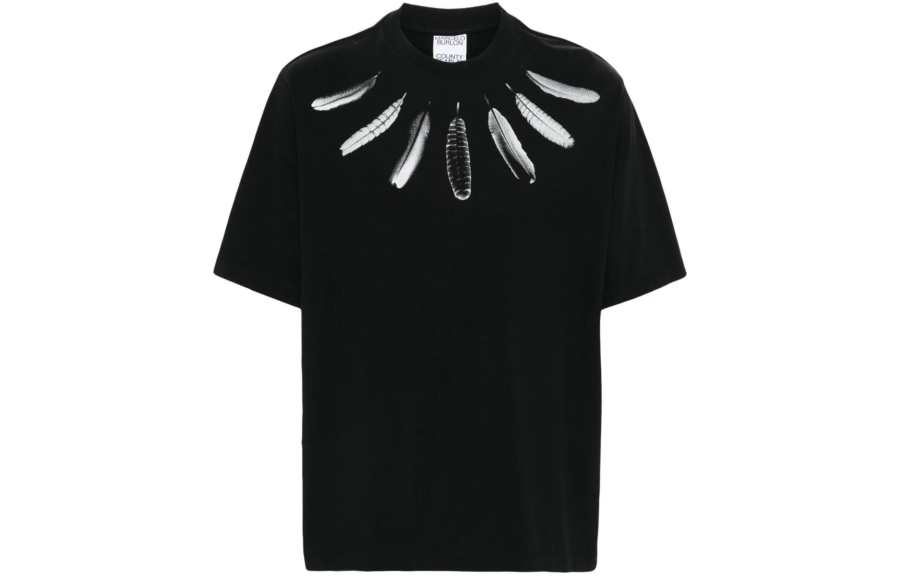Marcelo Burlon Marcelo Burlon Collar Feathers Cotton T-shirt