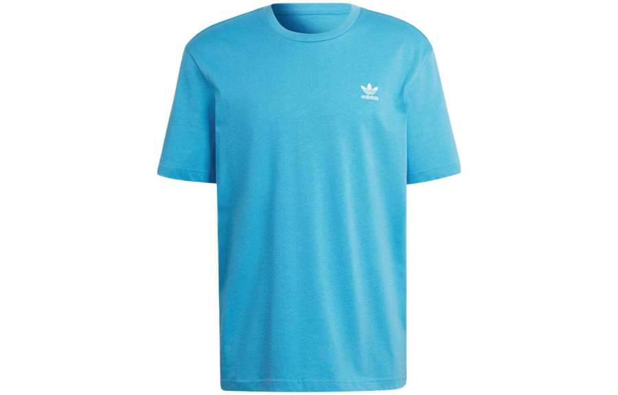 Adidas Originals ADICOLOR CLASSICS T Shirts Men's Blue Crew Neck Moderate Straight Fit