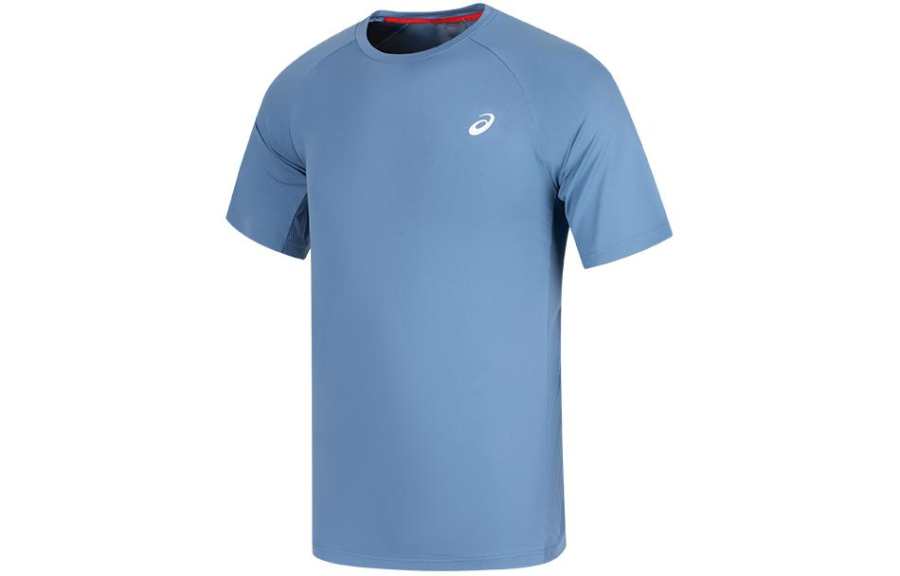 ASICS ASICS T Shirts Men's Blue Crew Neck Moderate