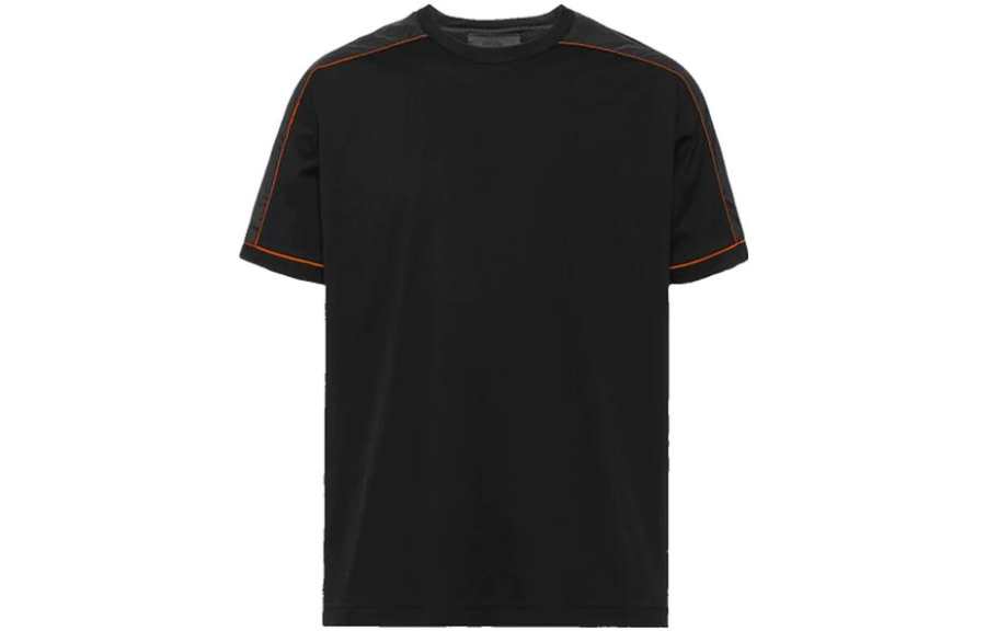 PRADA PRADA T Shirts Men's Black Crew Neck Moderate Straight Fit