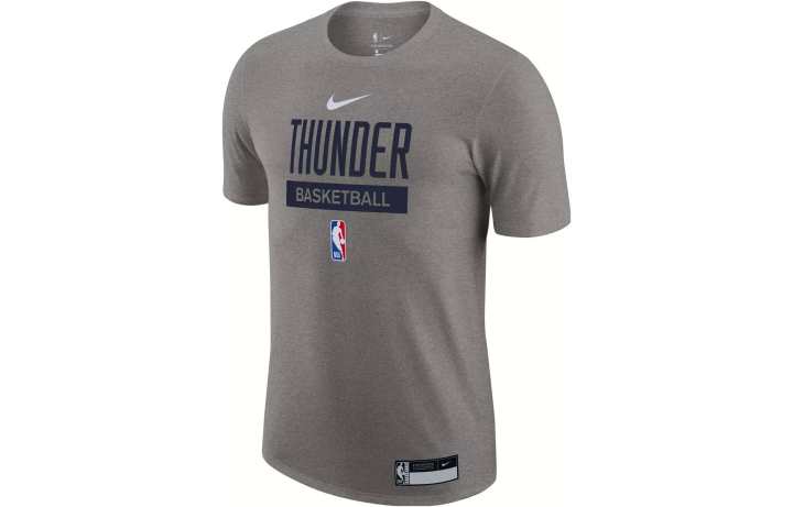 Nike Nike T Shirts Men's Gray Crew Neck Moderate Straight Fit