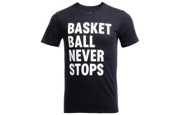 Nike Nike T Shirts Men's Black Crew Neck Moderate Straight Fit