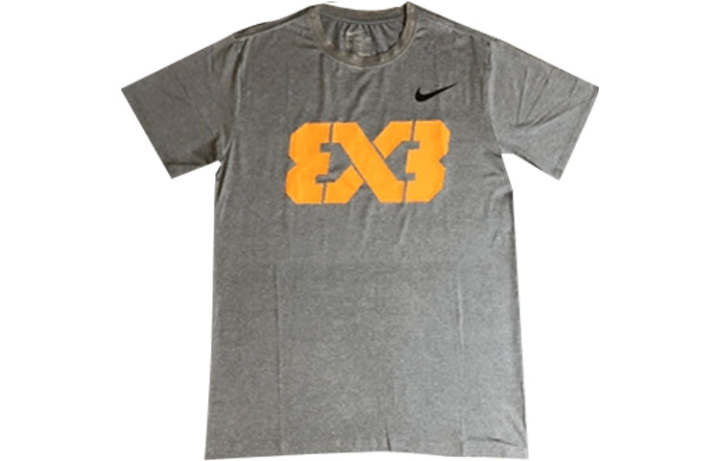Nike Nike T Shirts Unisex Gray Yellow Crew Neck Moderate Straight Fit