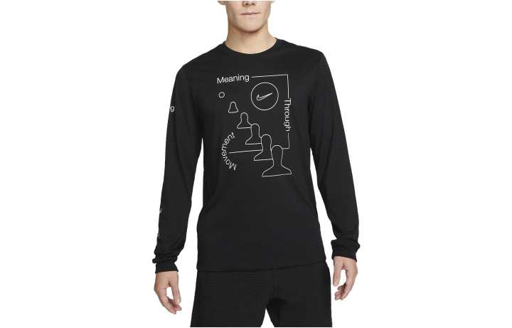 Nike Nike T Shirts Men's Black Crew Neck Moderate Straight Fit
