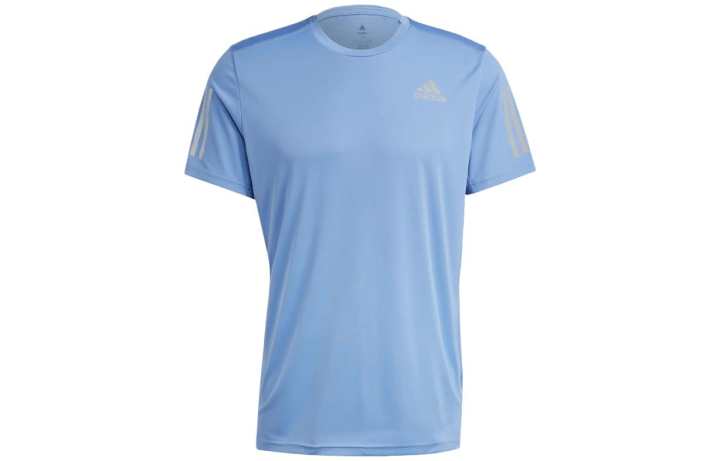 Adidas Adidas T Shirts Men's Blue Crew Neck Moderate Straight Fit