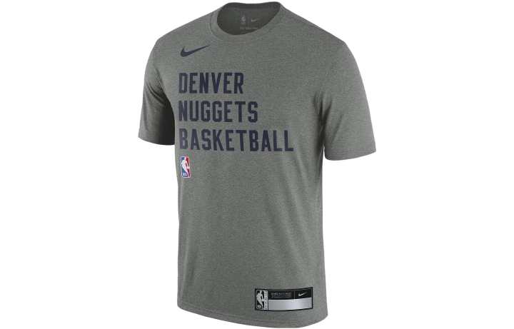 Nike Nike T Shirts Men's Gray Crew Neck Moderate Straight Fit