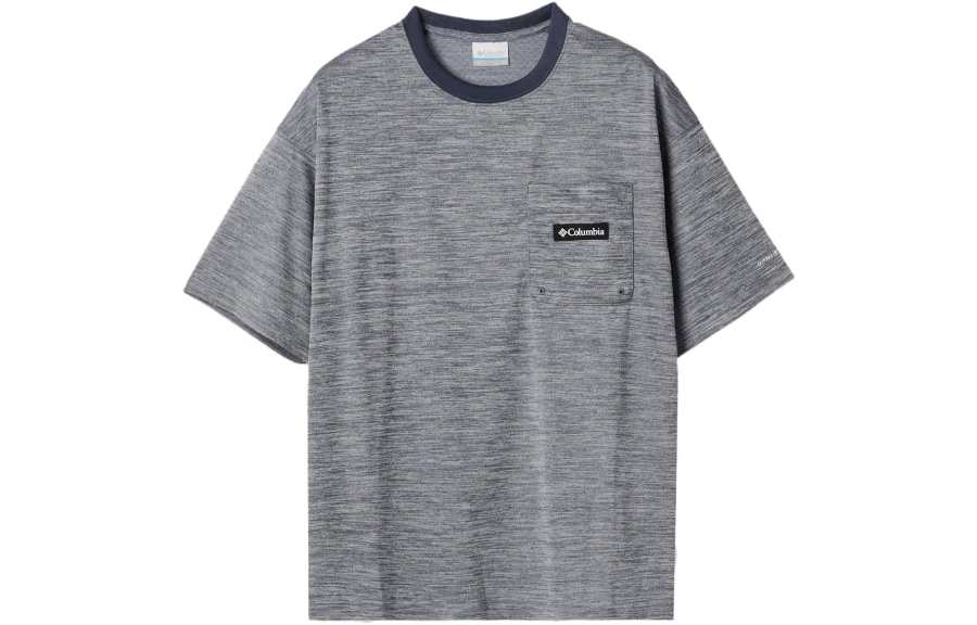 Columbia T Shirts Men's Gray Crew Neck Moderate Straight Fit