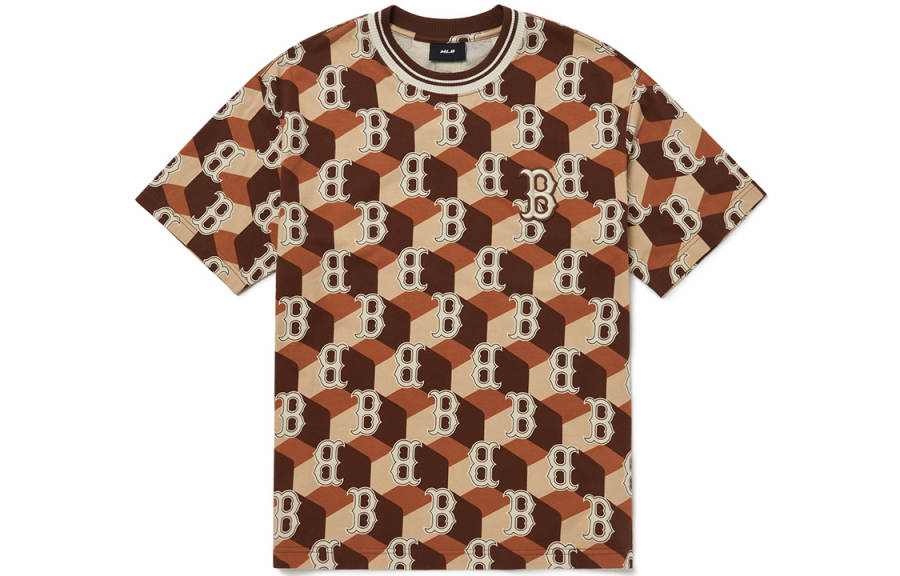 MLB Boston Red Sox T Shirt Korean Style Unisex Brown
