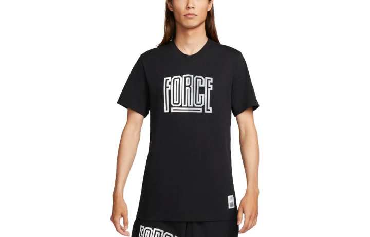 Nike Nike T Shirts Men's Black Crew Neck Moderate Straight Fit