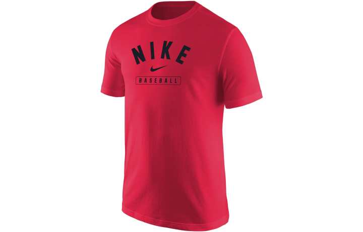 Nike Nike T Shirts Men's Red Crew Neck Moderate Straight Fit