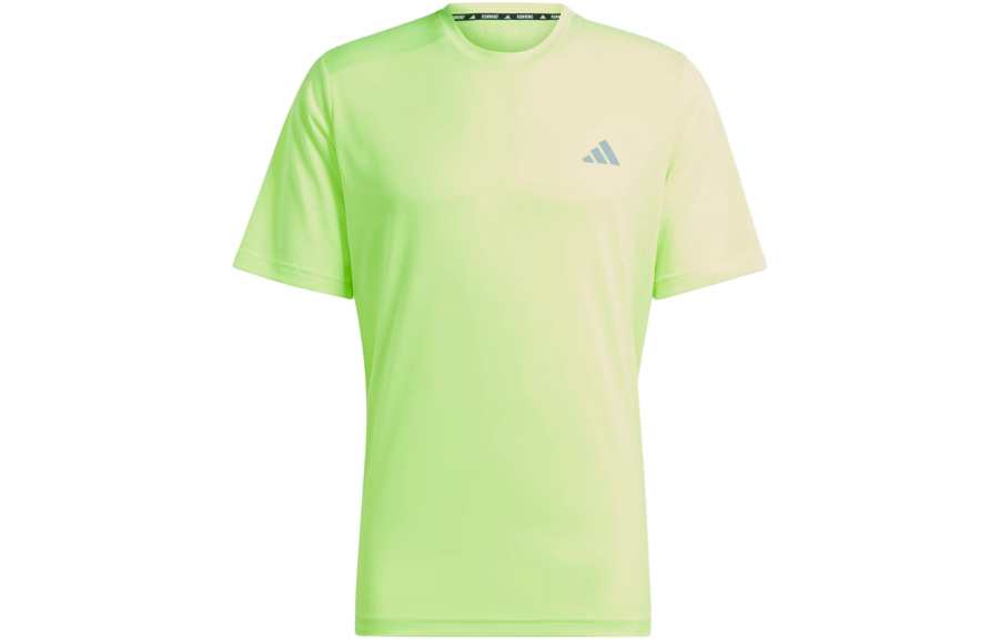 Adidas Adidas Ultimate T Shirts Men's Lime Green Crew Neck Moderate Straight Fit
