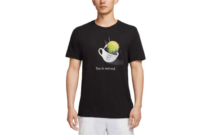 Nike Nike T Shirts Men's Black Crew Neck Moderate Straight Fit