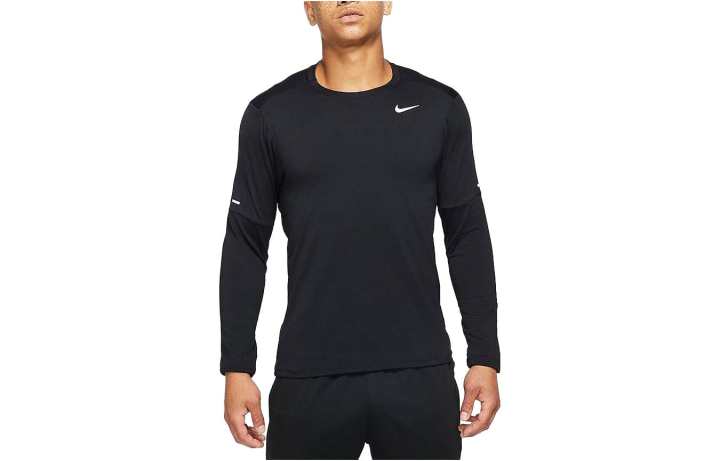 Nike Nike T Shirts Men's Black Crew Neck Moderate Straight Fit