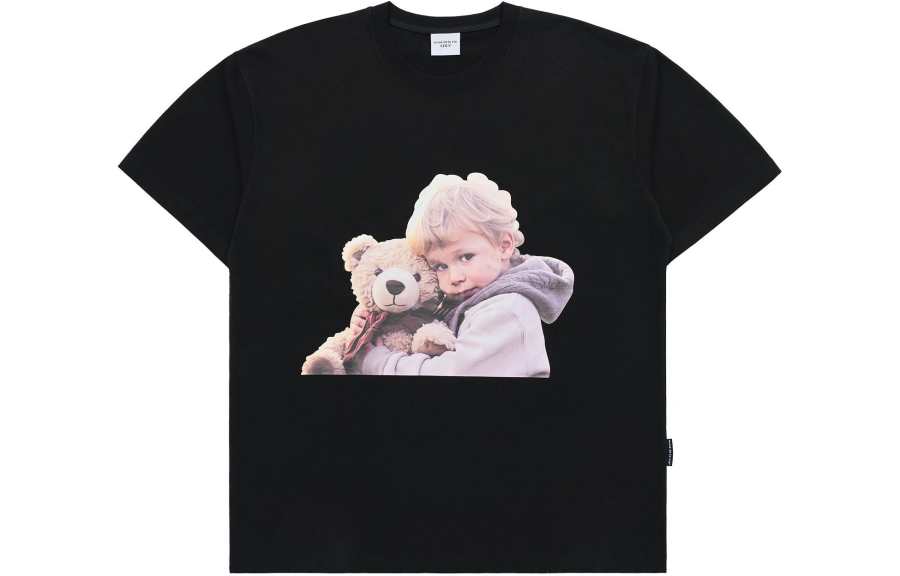 Acme De La Vie Acme De La Vie/ADLV Baby Face Bear Doll Hug Short Sleeve T Shirt Black T Shirt Unisex Black