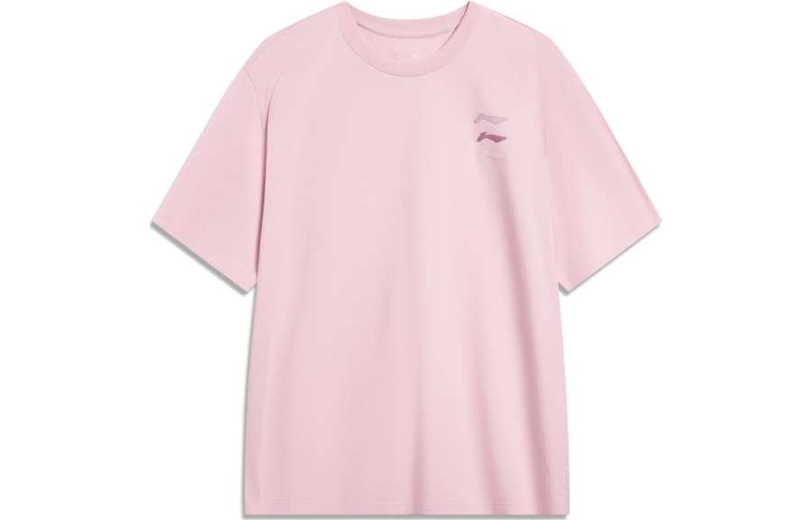 Li-Ning Li Ning Sports Fashion Collection T Shirt Unisex Soft Sand Pink