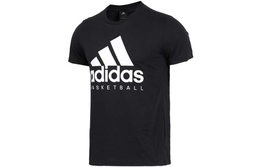 Adidas Adidas T Shirts Men's Black Crew Neck Moderate Straight Fit