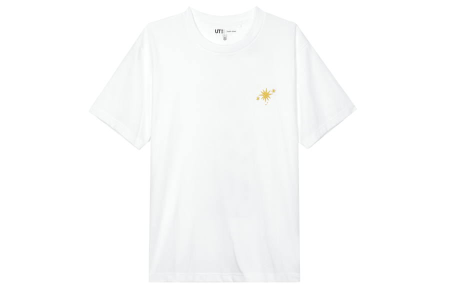 UNIQLO T Shirts Unisex White Crew Neck Moderate Straight Fit