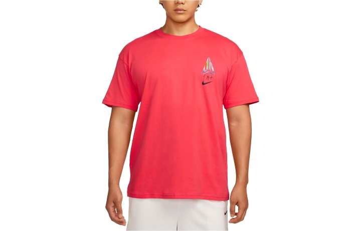 Nike Nike T Shirts Men's Red Crew Neck Moderate Straight Fit