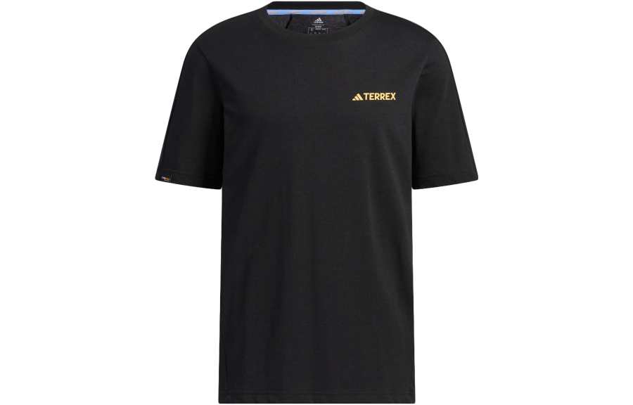 Adidas Adidas T Shirts Men's Black Crew Neck Moderate Straight Fit