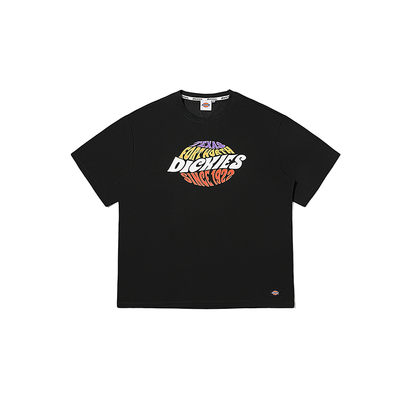 Dickies T Shirts Unisex Black Crew Neck Moderate Straight Fit
