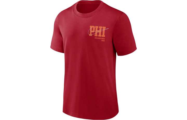 Nike Nike T Shirts Men's Red Crew Neck Moderate Straight Fit