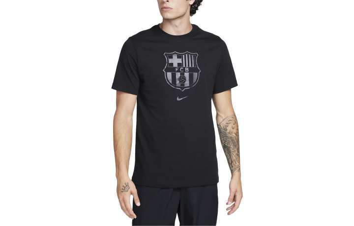 Nike Nike T Shirts Men's Black Crew Neck Moderate Straight Fit