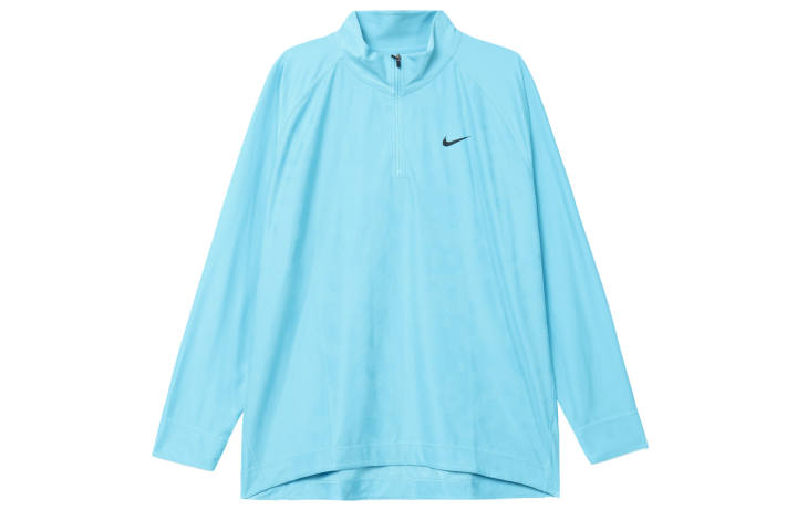 Nike Nike T Shirts Men's Sky Blue Stand Collar Moderate Straight Fit