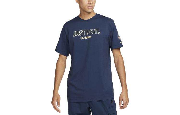 Nike Nike T Shirts Men's Midnight Marine Crew Neck Moderate Straight Fit