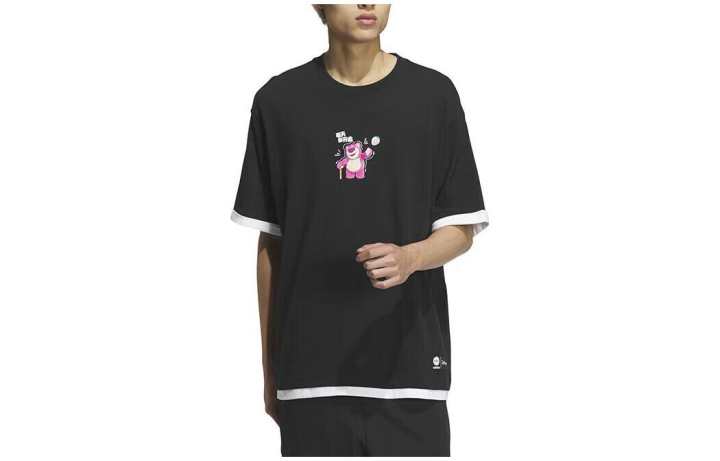 Adidas Adidas Drop Shoulder Sleeve T Shirt Unisex Black