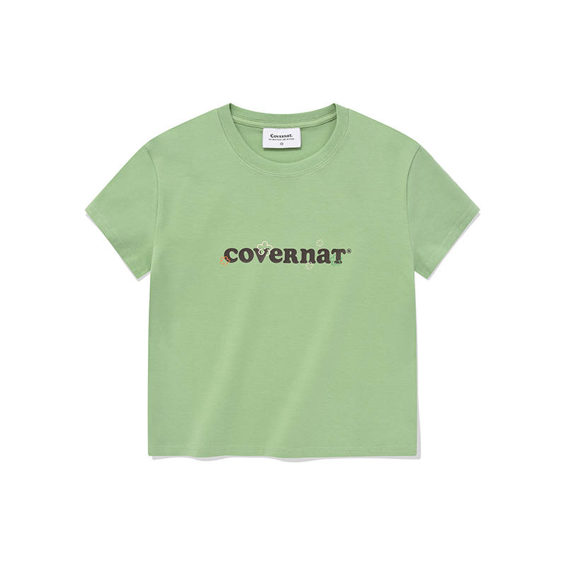 COVERNAT T Shirts Unisex Mint Crew Neck Moderate Straight Fit