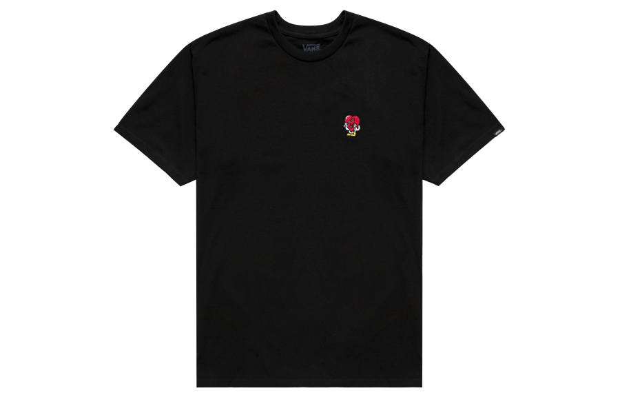 Vans T Shirts Unisex Black Crew Neck Moderate Straight Fit