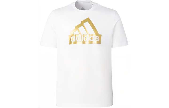 Adidas Adidas T Shirts Men's White Crew Neck Moderate Straight Fit