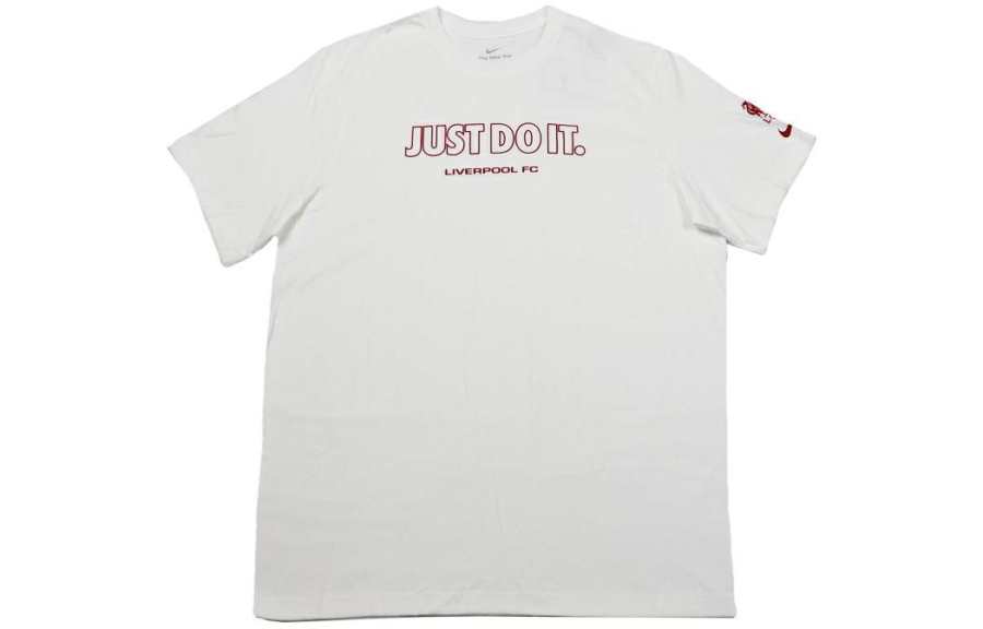 Nike Nike T Shirts Men's White Crew Neck Moderate Straight Fit