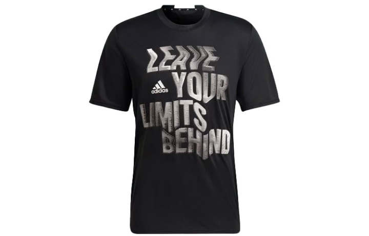 Adidas Adidas T Shirts Men's Black Crew Neck Moderate Straight Fit
