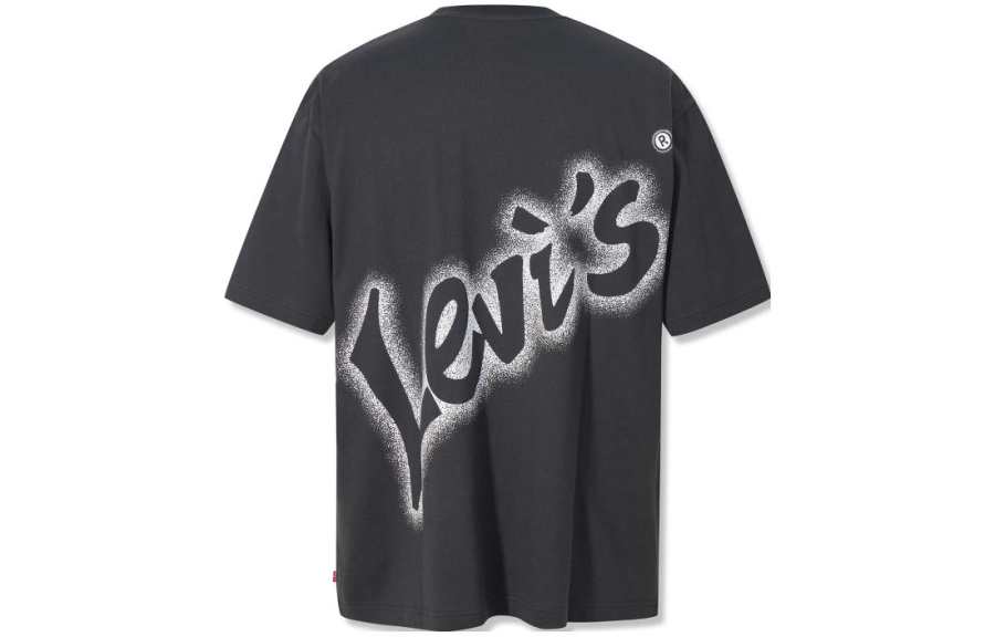 Levis Levis T Shirts Men's Black Crew Neck Moderate
