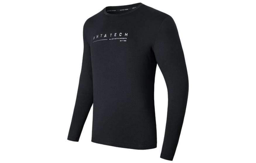 ANTA Variety Training Collection T Shirts Men's Black Crew Neck Moderate Straight Fit