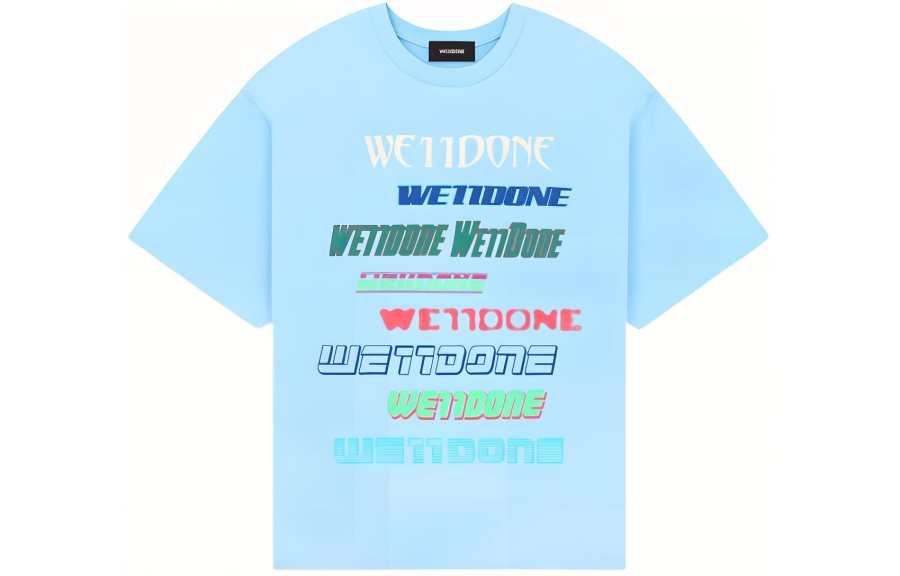 WE11DONE WE11DONE T Shirt Unisex Sky Blue