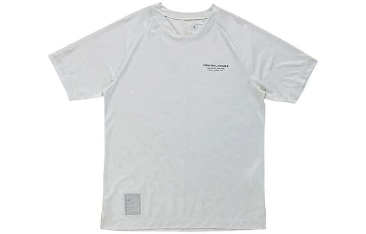 New Balance New Balance T Shirts Men's Gray Crew Neck Moderate Straight Fit