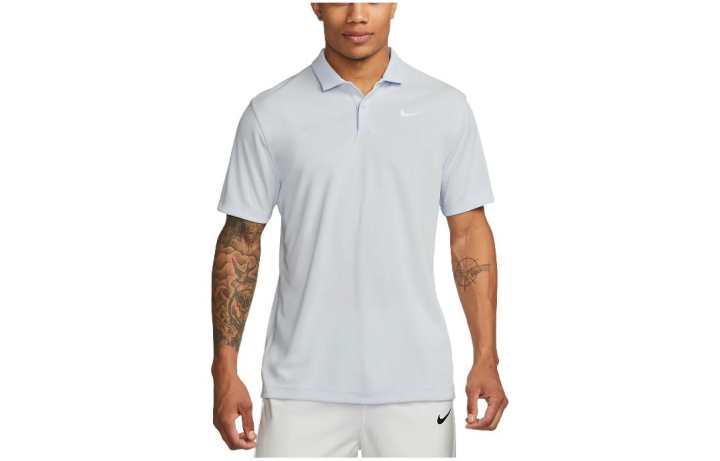 Nike Nike T Shirts Men's Light Gray Polo Collar Moderate Straight Fit