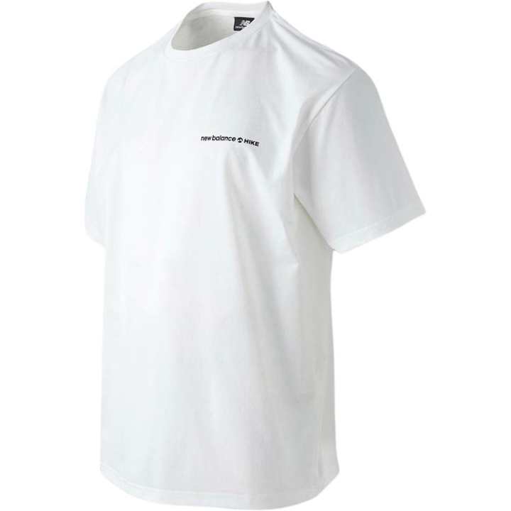 New Balance New Balance T Shirts Men's White Crew Neck Moderate Straight Fit