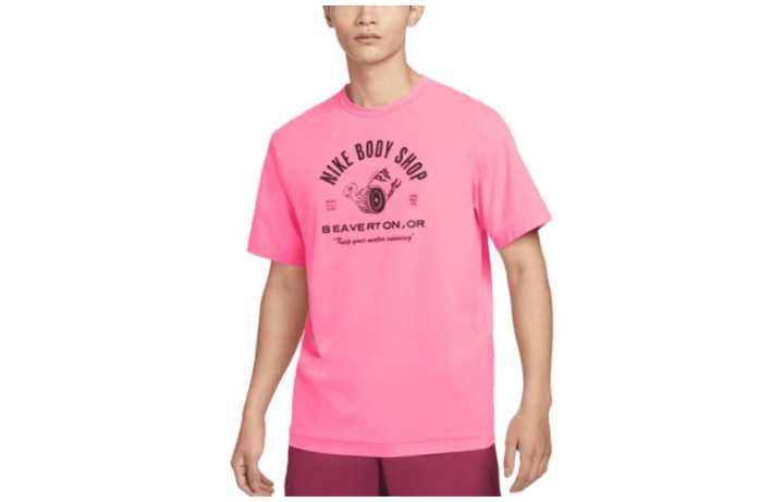 Nike Nike T Shirts Men's Pink Crew Neck Moderate Other