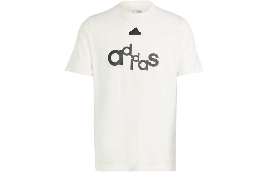 Adidas Adidas Graphic Print Fleece Tee T Shirt Men's White