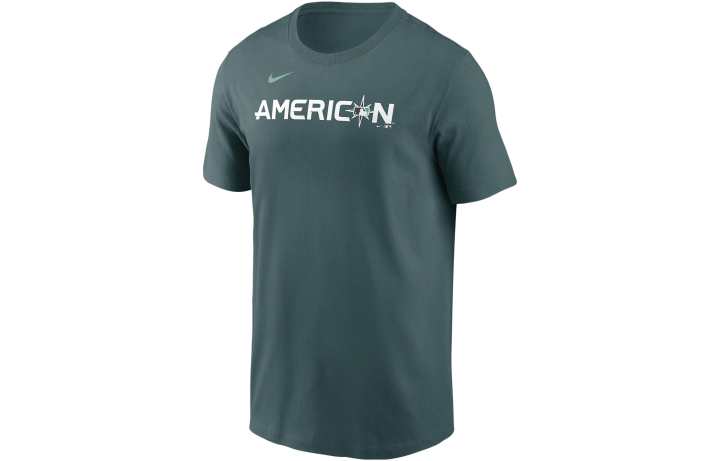 Nike Nike T Shirts Men's Cyan Crew Neck Moderate Straight Fit