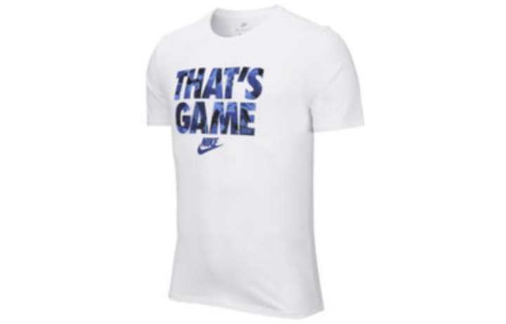 Nike Nike T Shirts Men's White Crew Neck Moderate Straight Fit