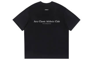 Atry Alphabet Slogan Series T Shirts Unisex Crew Neck Moderate